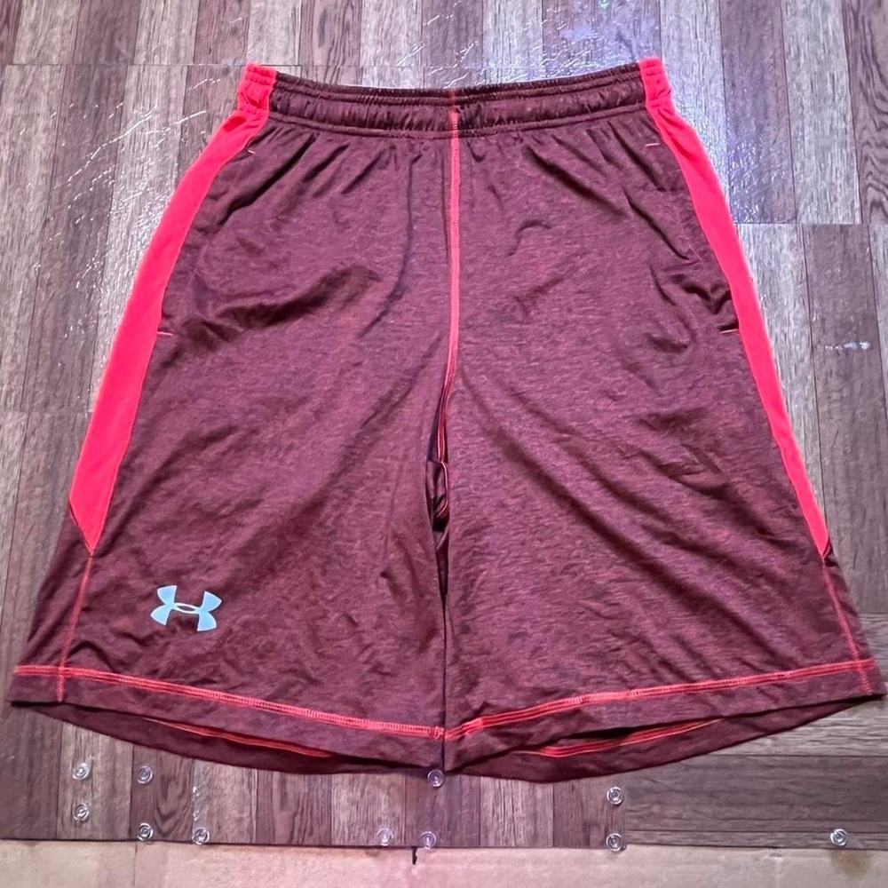 Under Armour Red Retro Tech Sportswear Running Train Shorts Medium